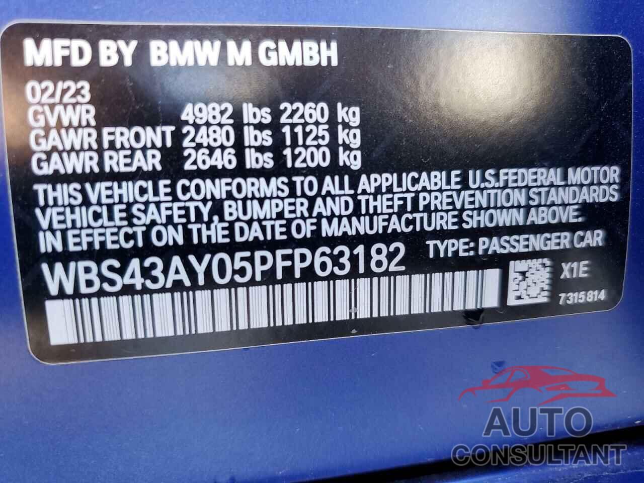 BMW M3 2023 - WBS43AY05PFP63182