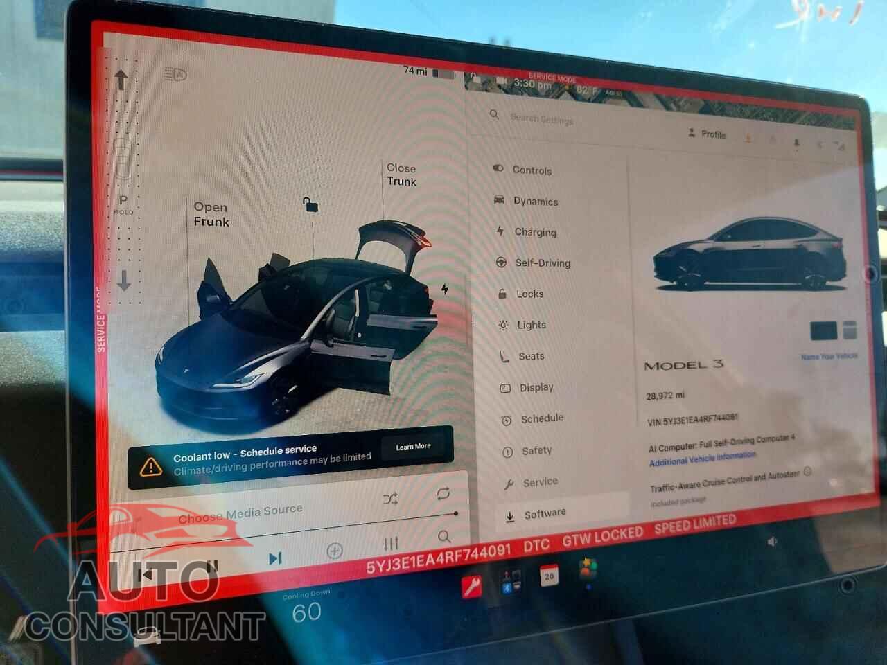 TESLA MODEL 3 2024 - 5YJ3E1EA4RF744091