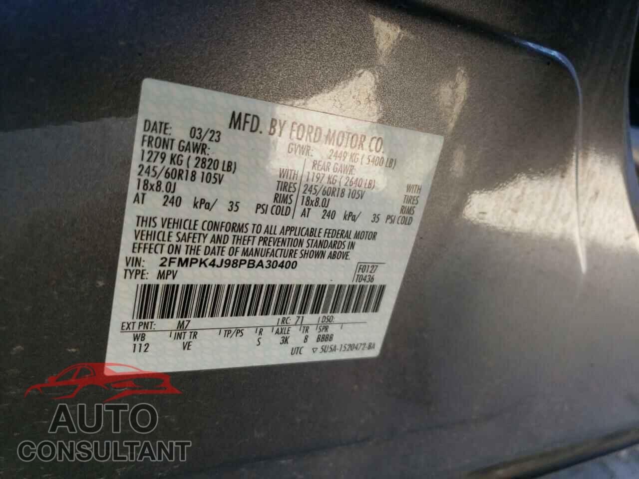 FORD EDGE 2023 - 2FMPK4J98PBA30400