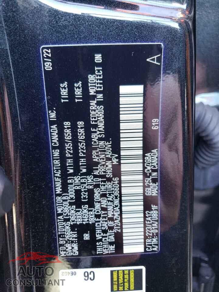 LEXUS RX350 2022 - 2T2AZMDA3NC366046