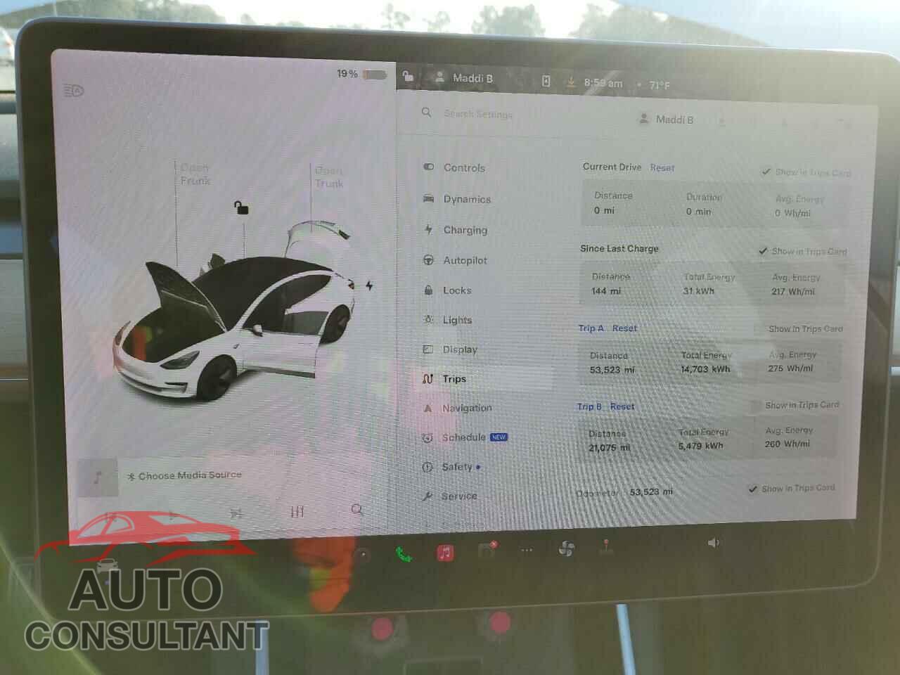 TESLA MODEL 3 2019 - 5YJ3E1EB5KF511769