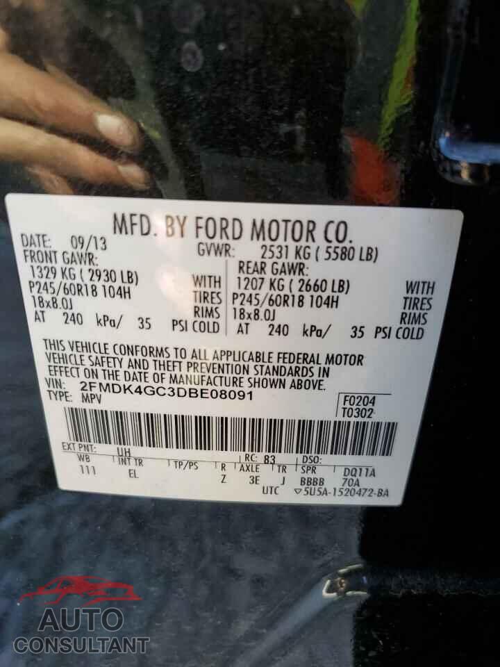 FORD EDGE 2013 - 2FMDK4GC3DBE08091