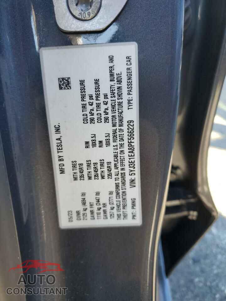 TESLA MODEL 3 2023 - 5YJ3E1EA8PF566229