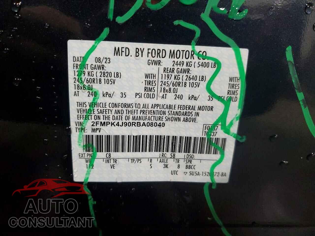 FORD EDGE 2024 - 2FMPK4J90RBA08040