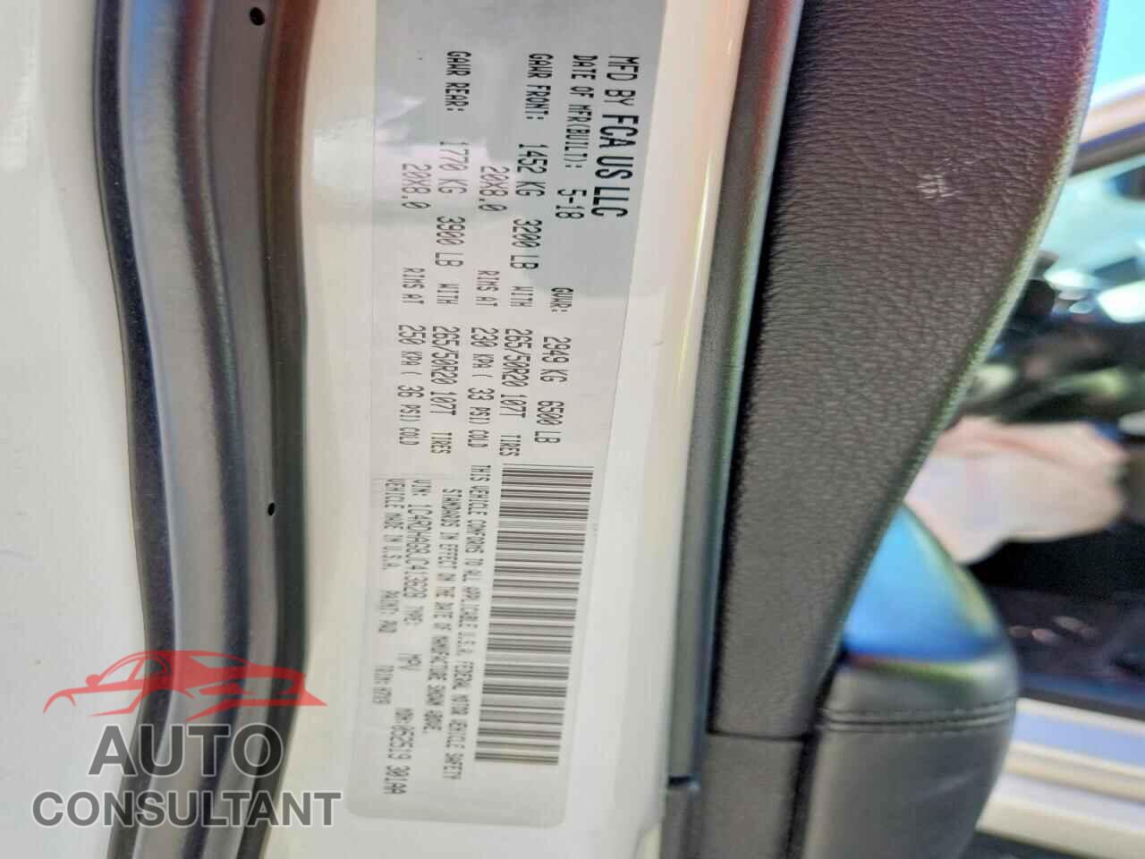 DODGE DURANGO 2018 - 1C4RDHAG8JC413628