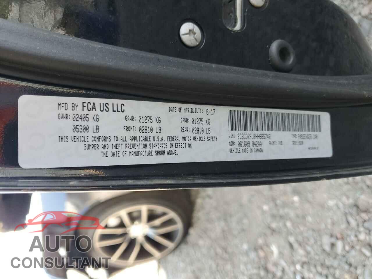 DODGE CHALLENGER 2017 - 2C3CDZFJ0HH665742