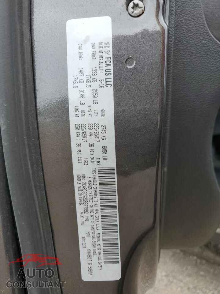 DODGE CARAVAN 2016 - 2C4RDGCG2GR377992