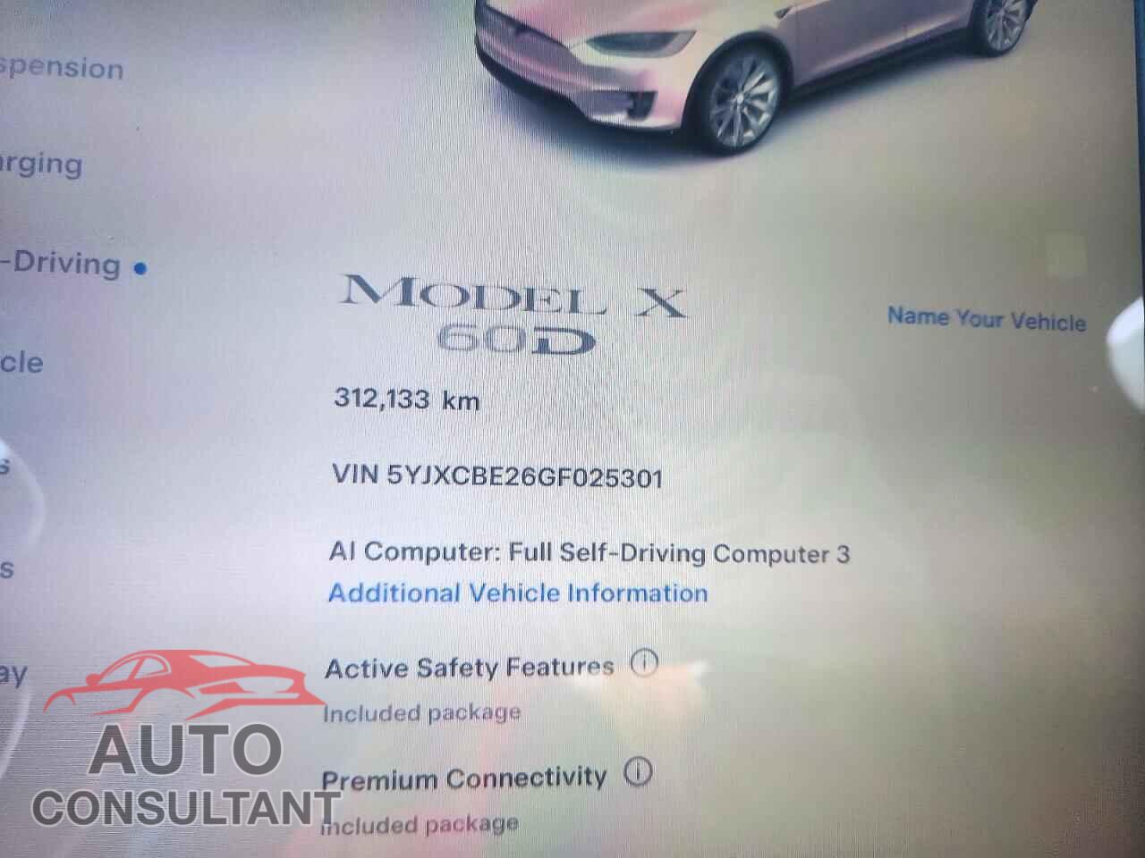 TESLA MODEL X 2016 - 5YJXCBE26GF025301