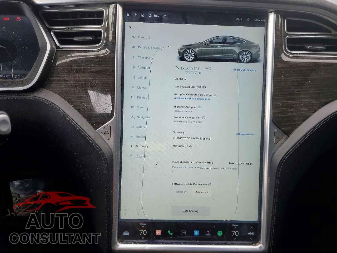TESLA MODEL S 2015 - 5YJSA1E26FF106145