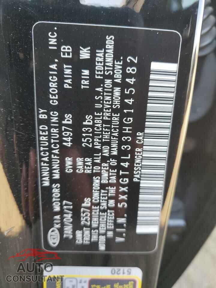 KIA OPTIMA 2017 - 5XXGT4L33HG145482