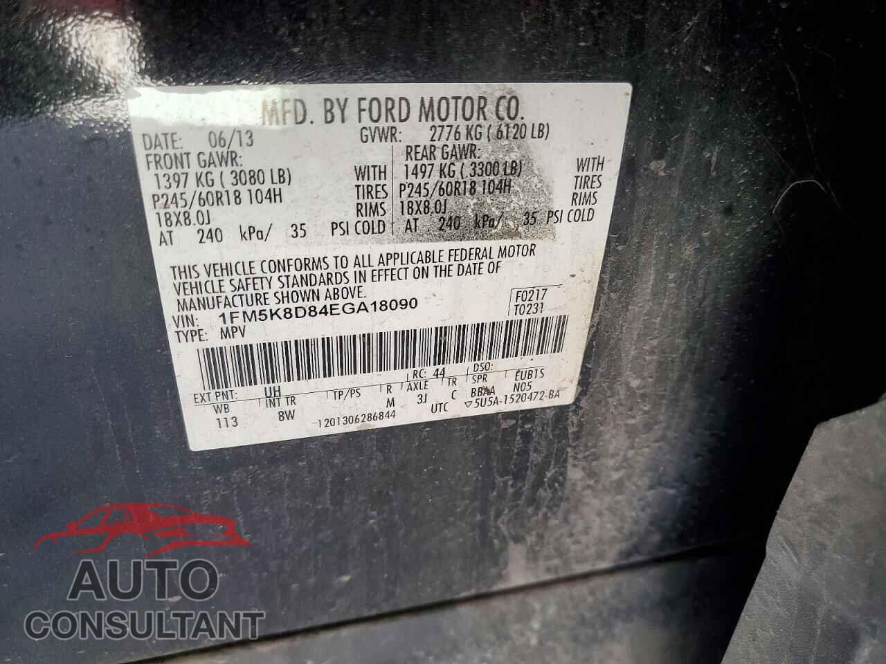 FORD EXPLORER 2014 - 1FM5K8D84EGA18090