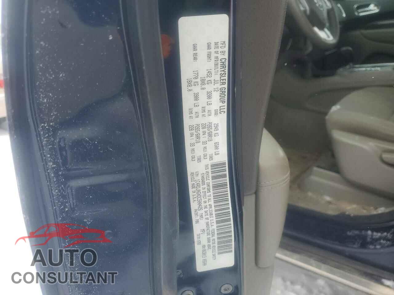 DODGE DURANGO 2013 - 1C4RDJAGXDC500426