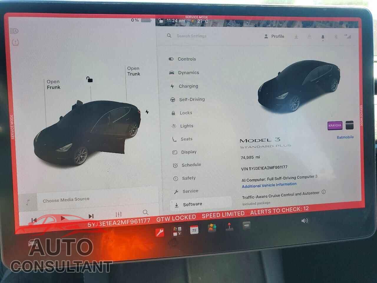 TESLA MODEL 3 2021 - 5YJ3E1EA2MF961177