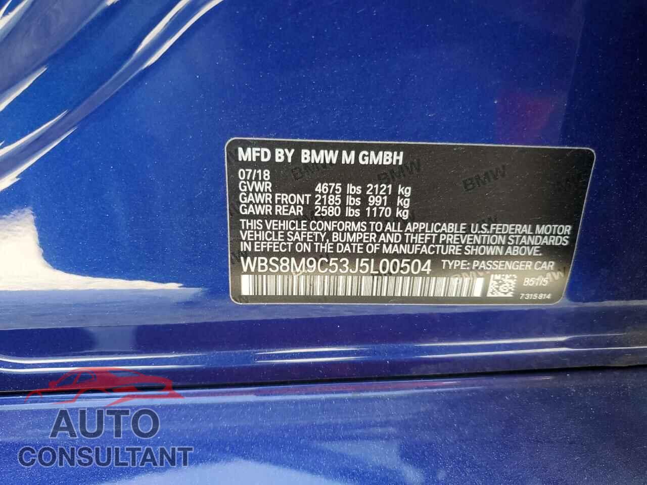 BMW M3 2018 - WBS8M9C53J5L00504