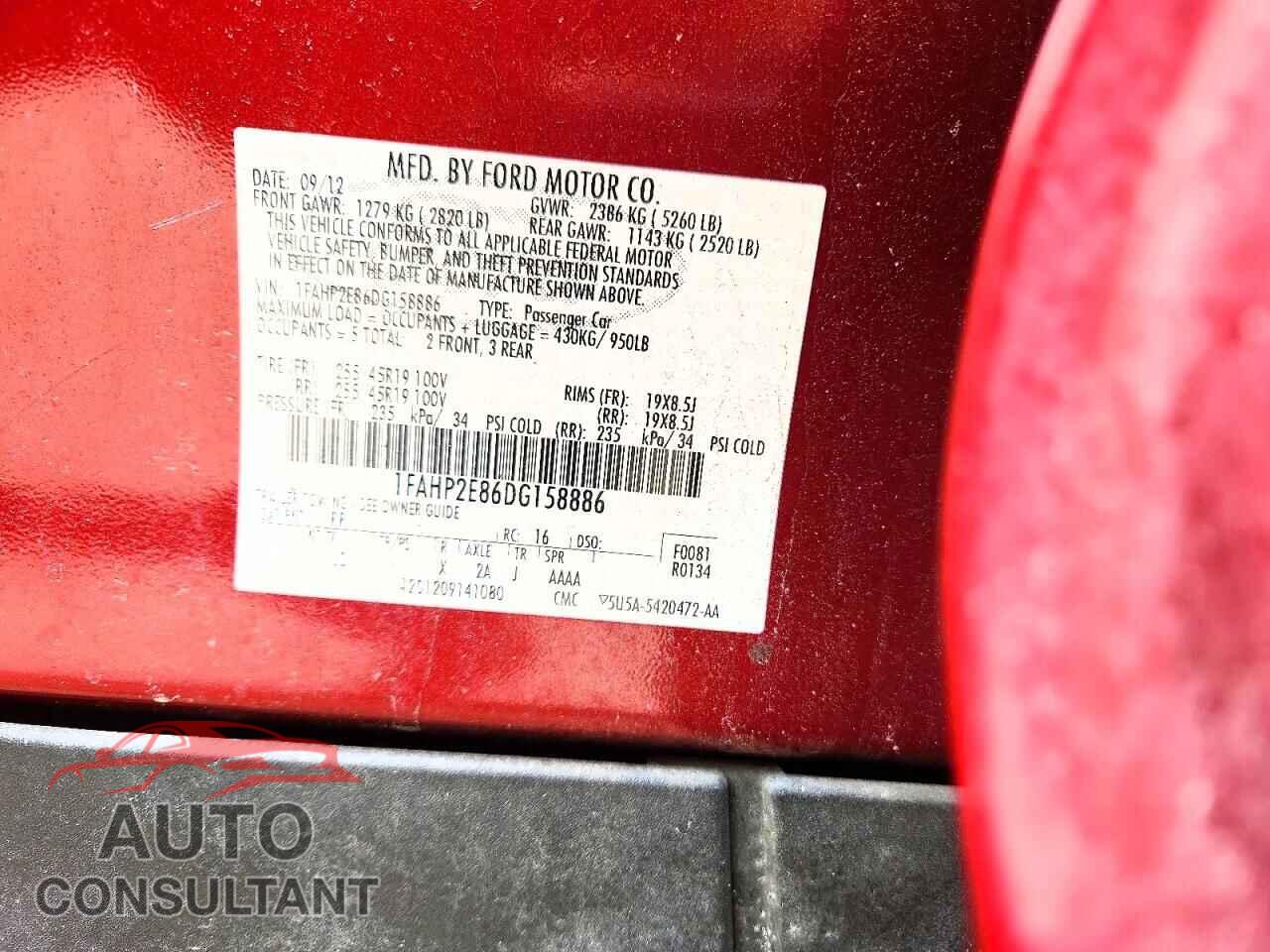 FORD TAURUS 2013 - 1FAHP2E86DG158886