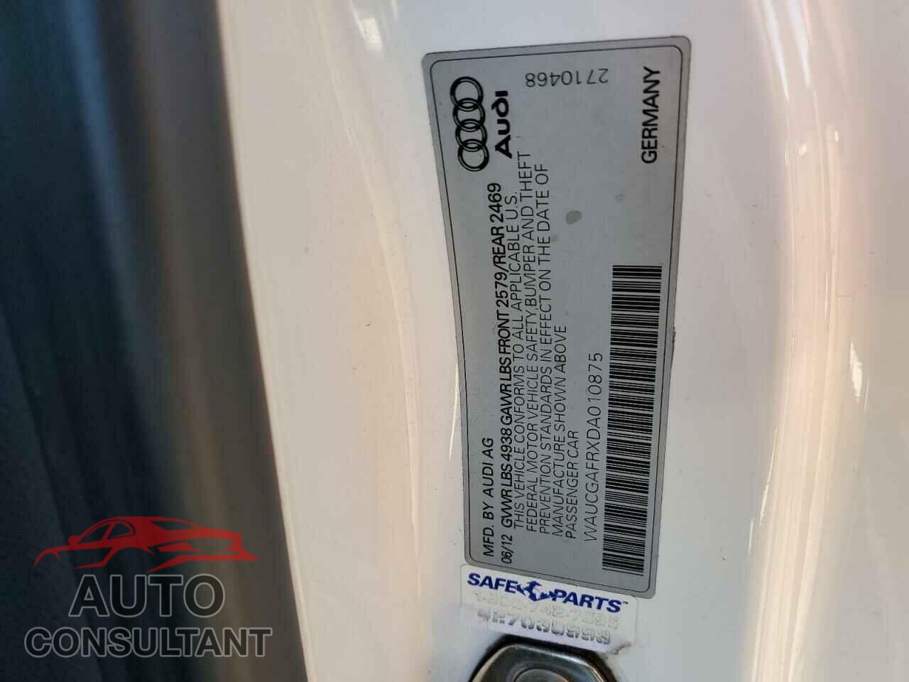 AUDI S5/RS5 2013 - WAUCGAFRXDA010875
