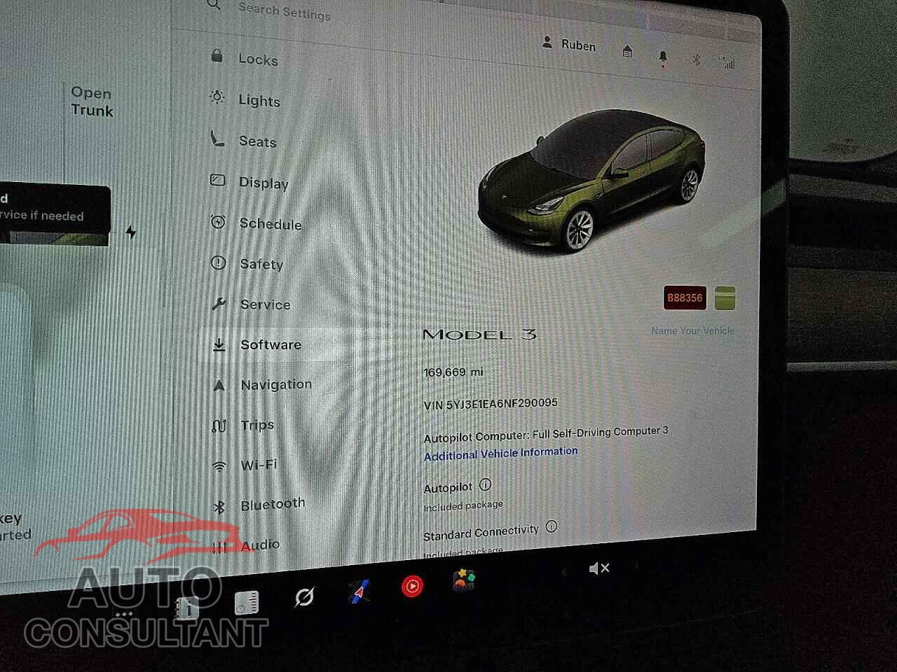 TESLA MODEL 3 2022 - 5YJ3E1EA6NF290095