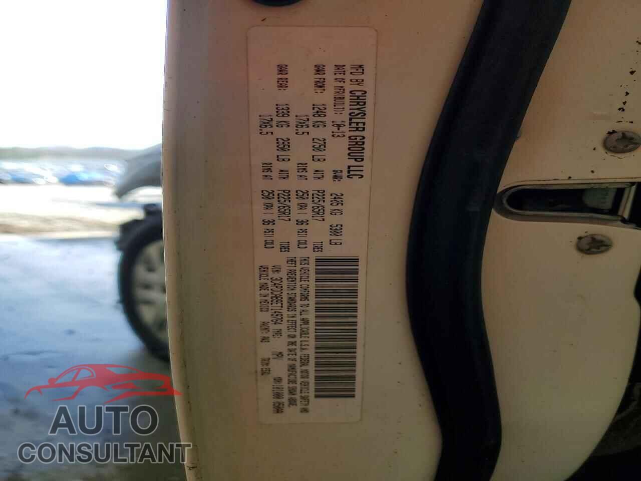 DODGE JOURNEY 2014 - 3C4PDCAB9ET149764