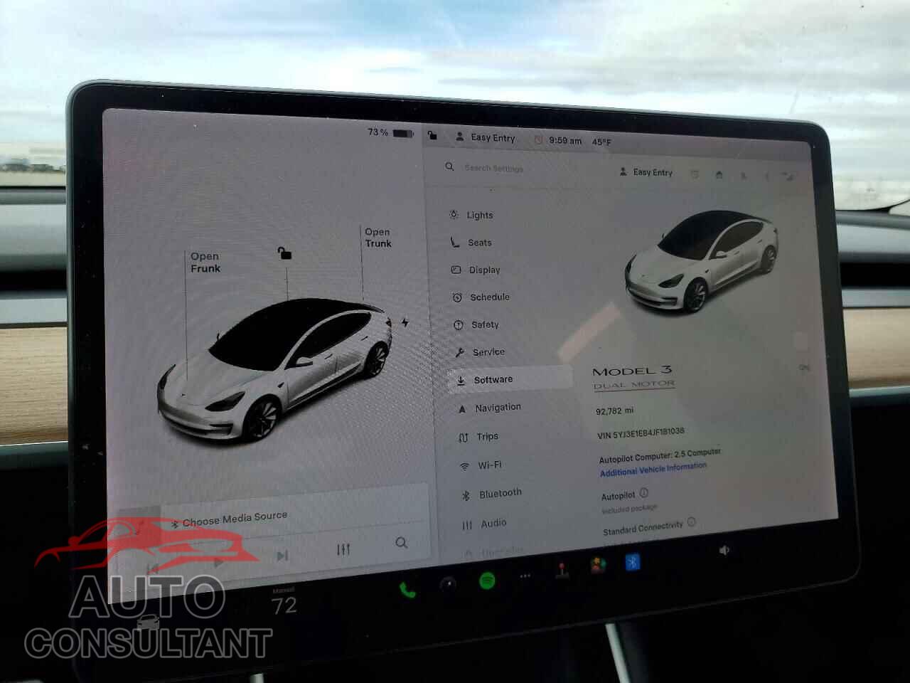 TESLA MODEL 3 2018 - 5YJ3E1EB4JF181038