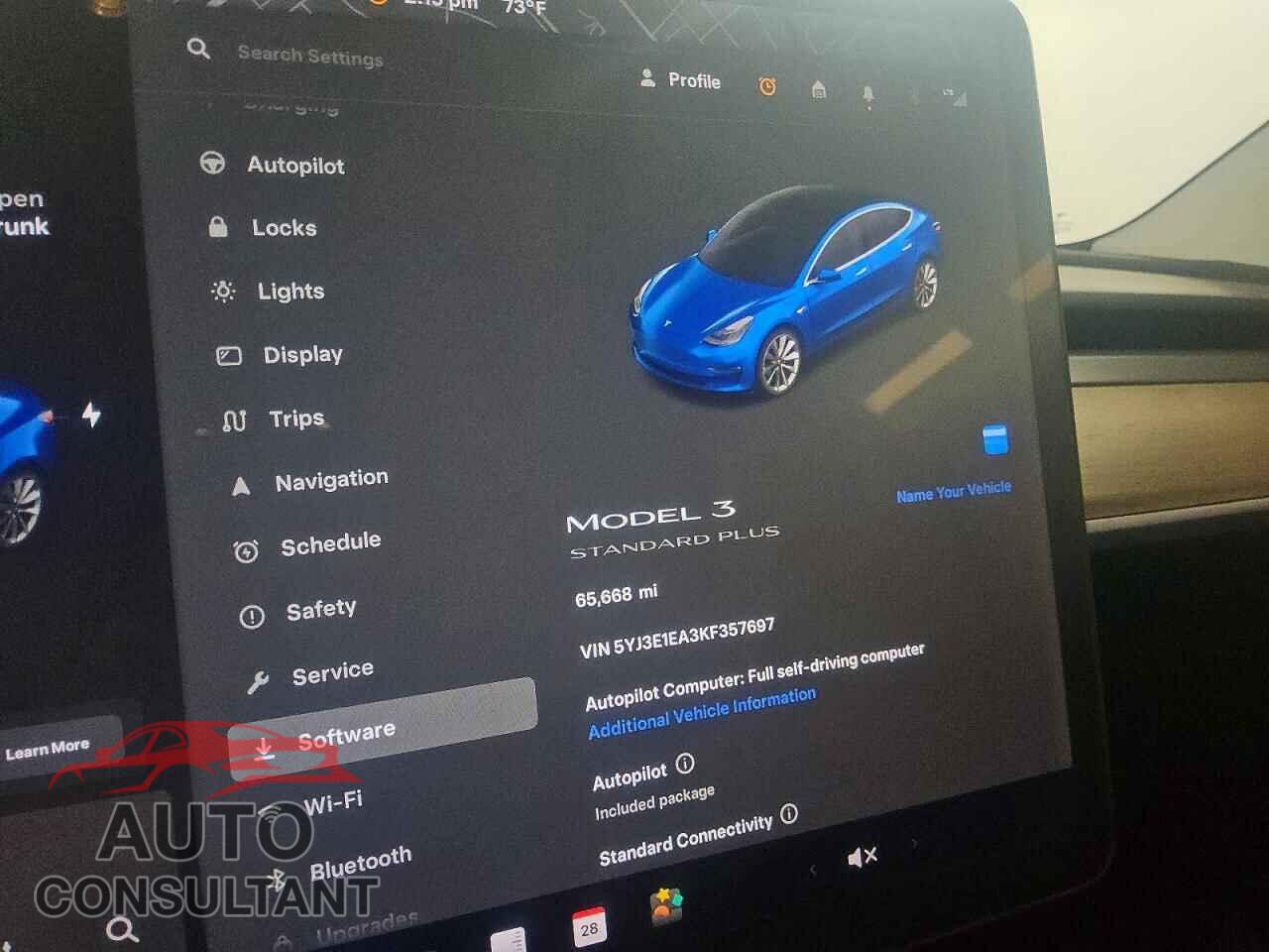 TESLA MODEL 3 2019 - 5YJ3E1EA3KF357697