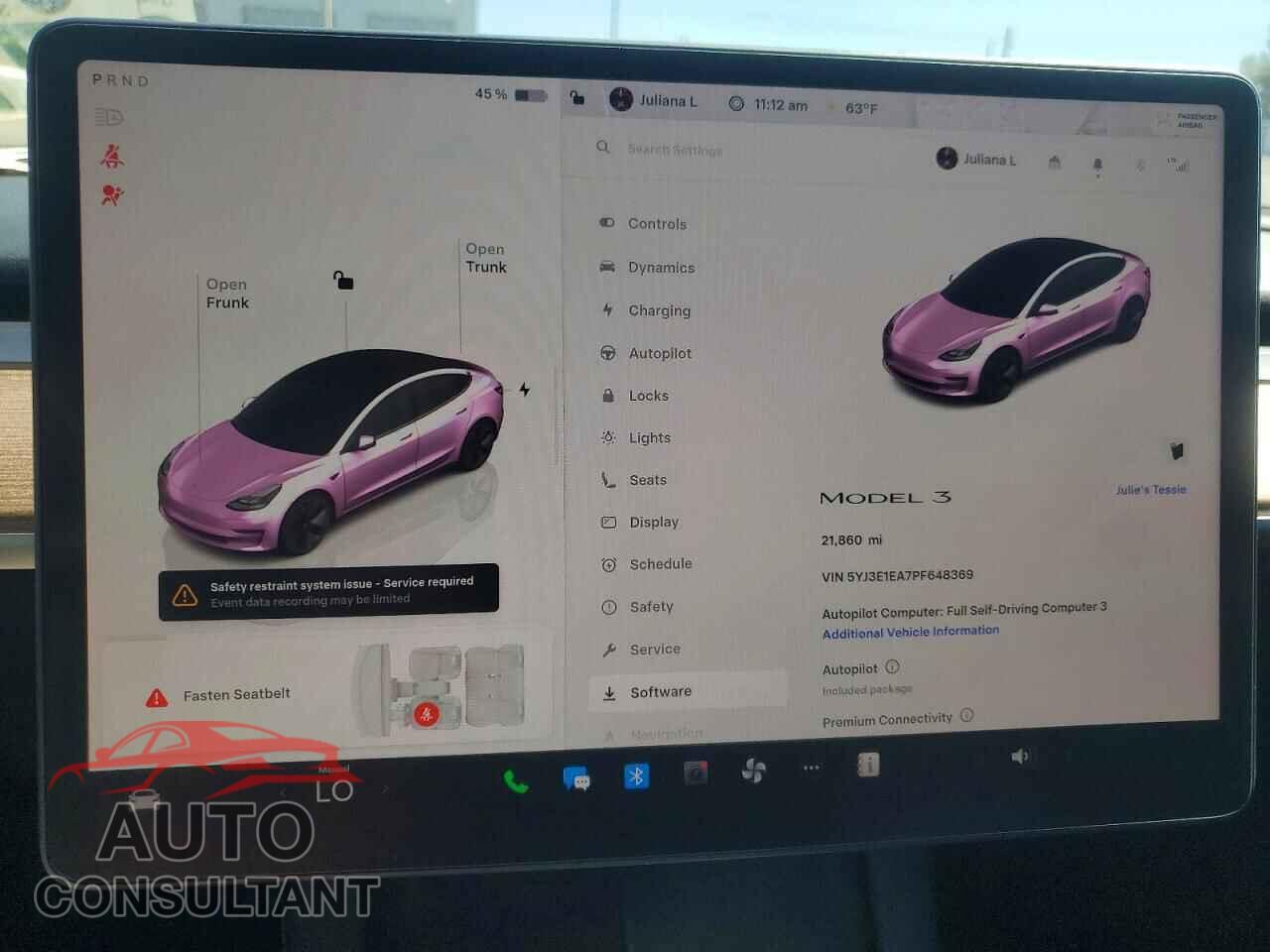 TESLA MODEL 3 2023 - 5YJ3E1EA7PF648369