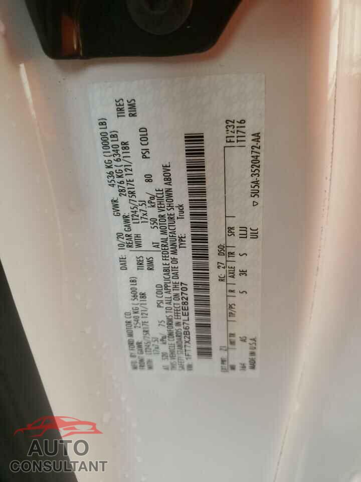 FORD F250 2020 - 1FT7X2B67LEE82707
