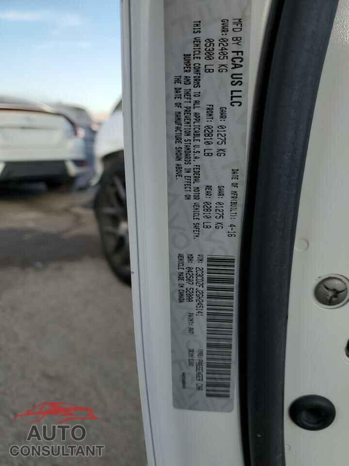 DODGE CHALLENGER 2016 - 2C3CDZFJ2GH245141