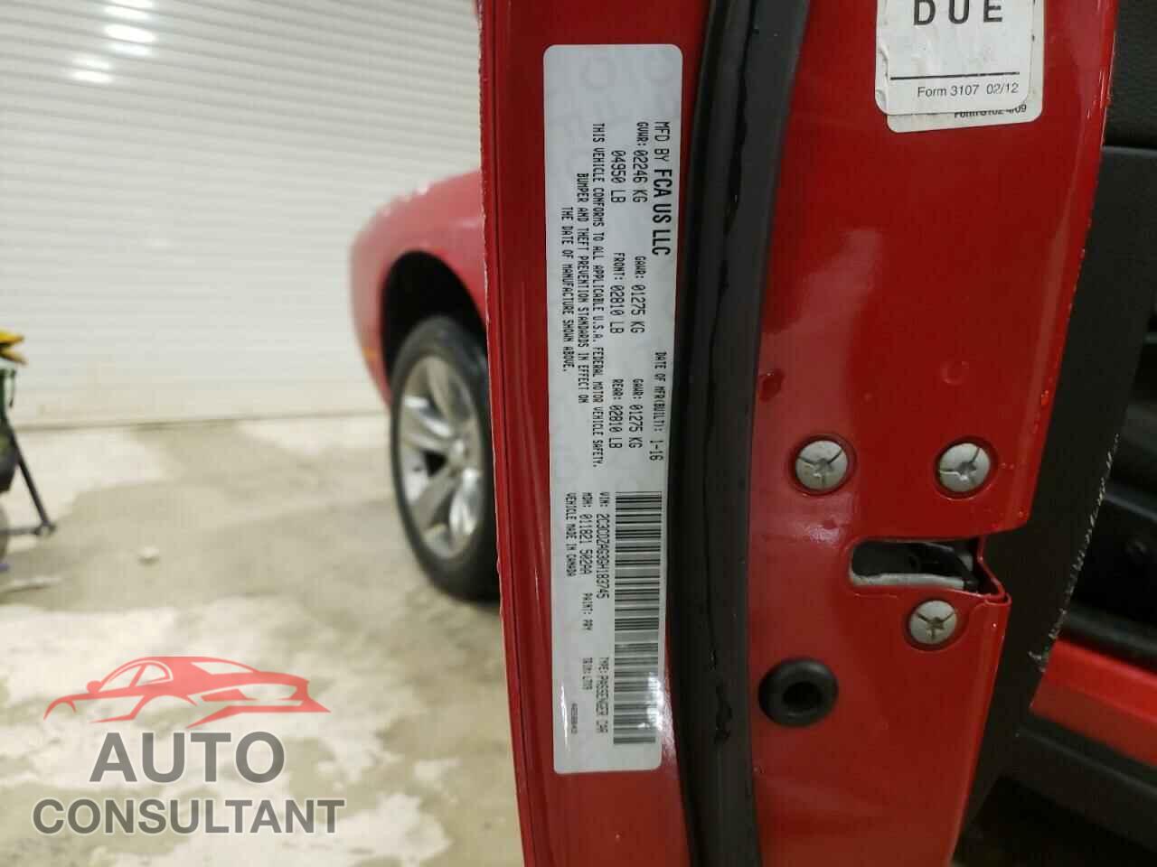 DODGE CHALLENGER 2016 - 2C3CDZAG3GH183745