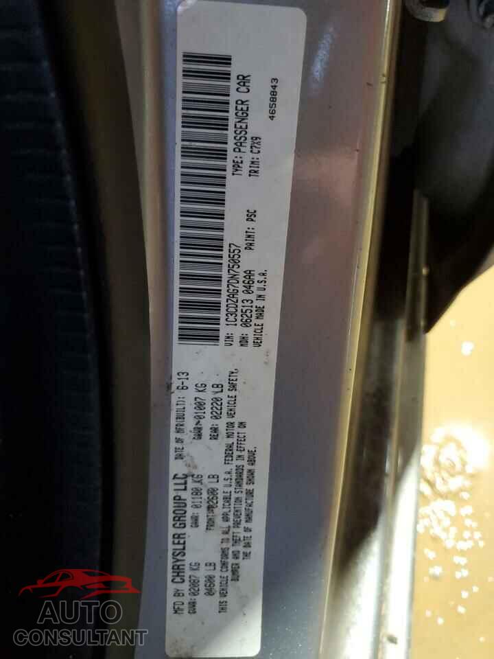 DODGE AVENGER 2013 - 1C3CDZAG7DN750557