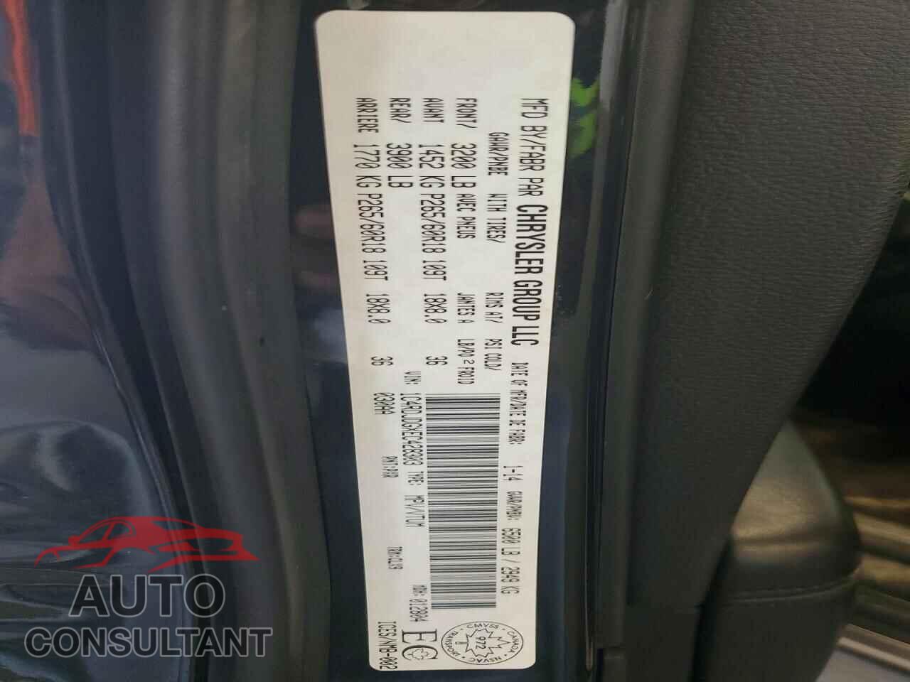 DODGE DURANGO 2014 - 1C4RDJDGXEC428303