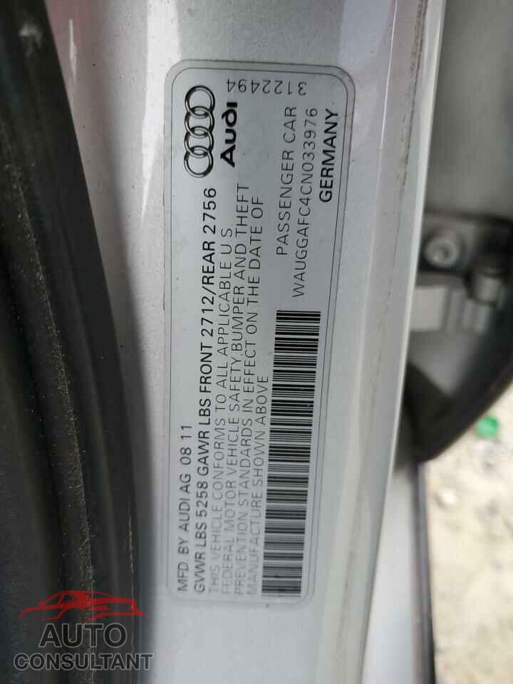AUDI A6 2012 - WAUGGAFC4CN033976