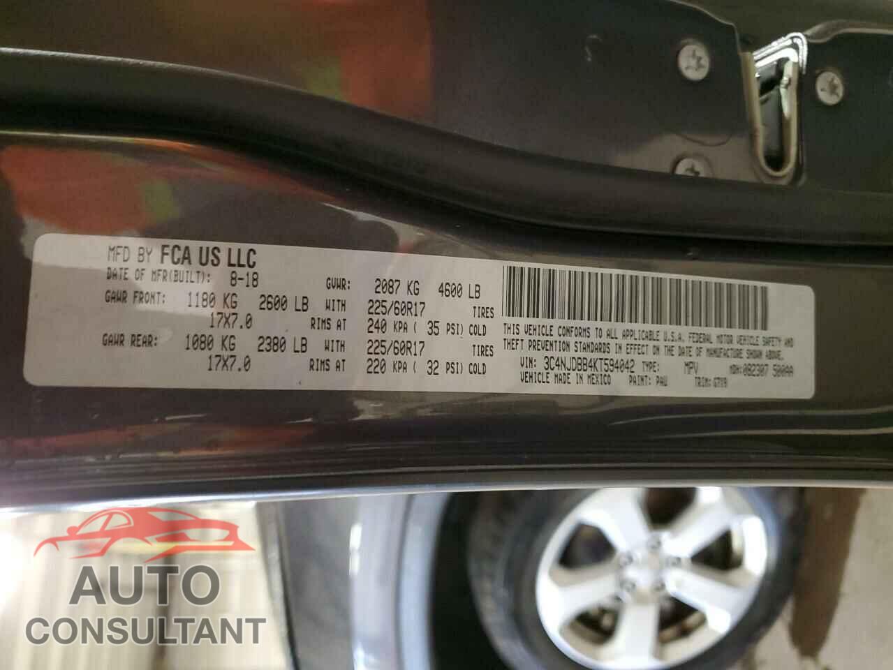 JEEP COMPASS 2019 - 3C4NJDBB4KT594042