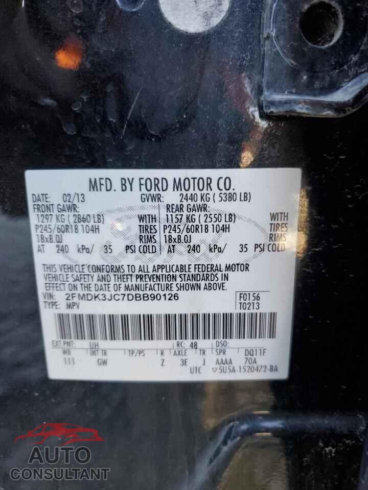 FORD EDGE 2013 - 2FMDK3JC7DBB90126