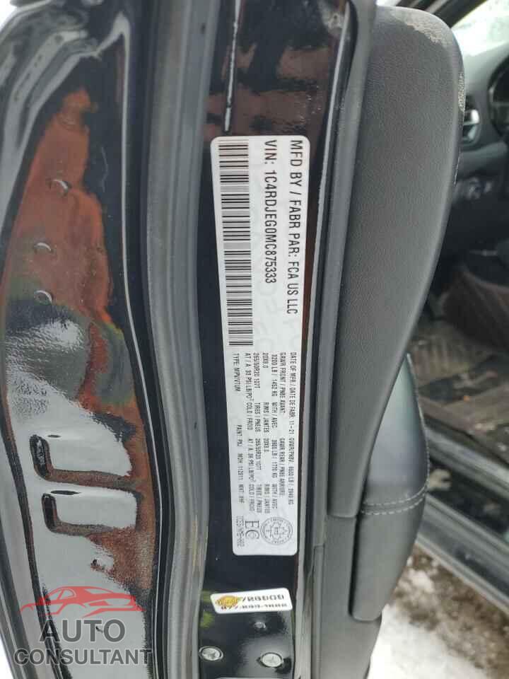 DODGE DURANGO 2021 - 1C4RDJEG0MC875333