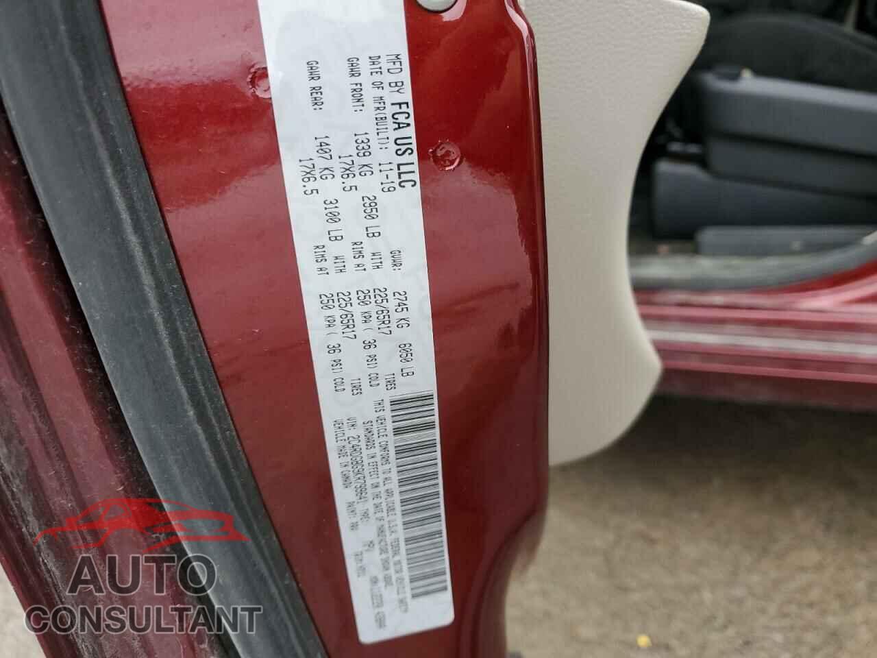DODGE CARAVAN 2019 - 2C4RDGBG9KR799641