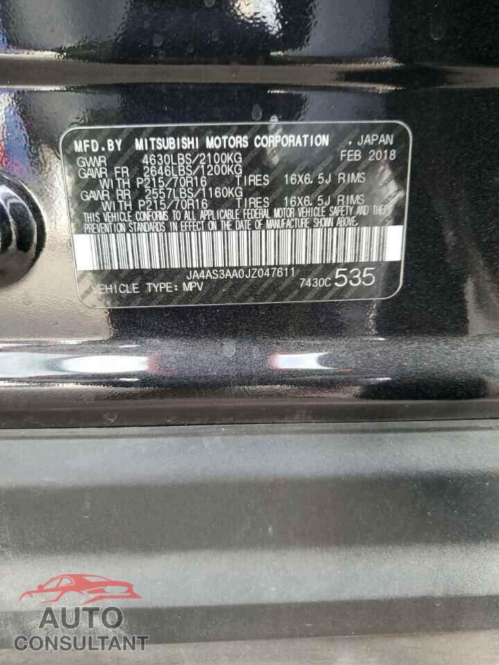 MITSUBISHI ECLIPSE 2018 - JA4AS3AA0JZ047611