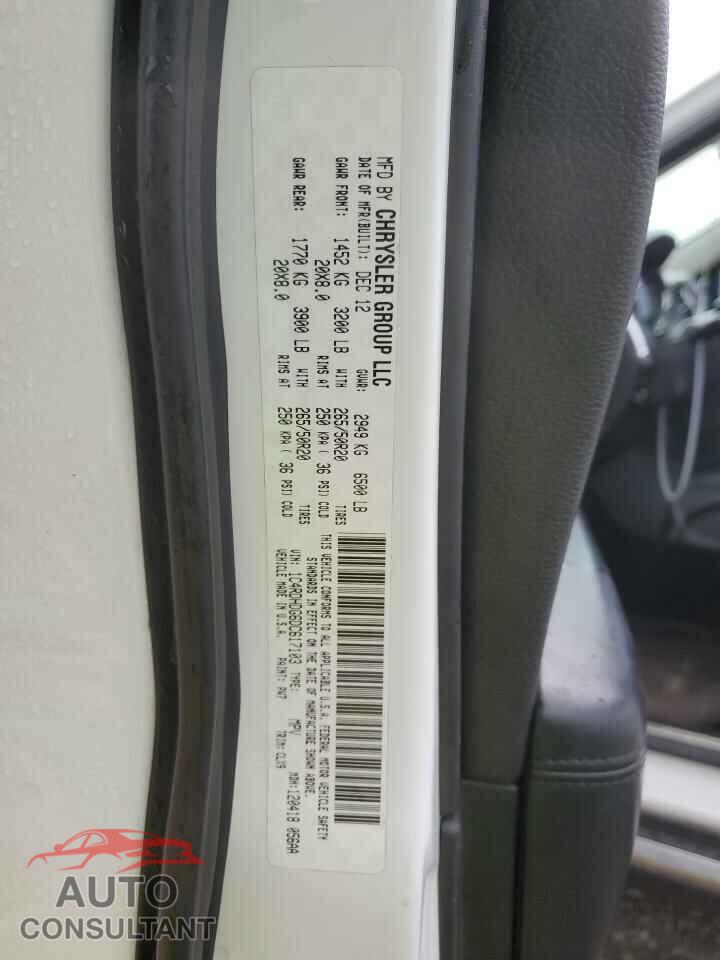 DODGE DURANGO 2013 - 1C4RDHDG6DC617103