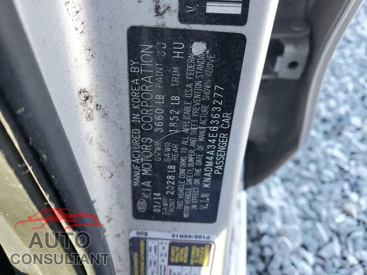 KIA RIO 2014 - KNADM4A34E6363277