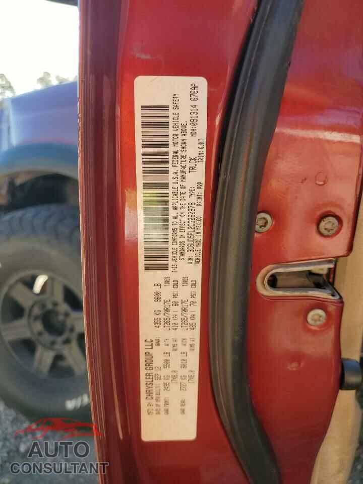 DODGE RAM 2500 2012 - 3C6UD5FL2CG260878