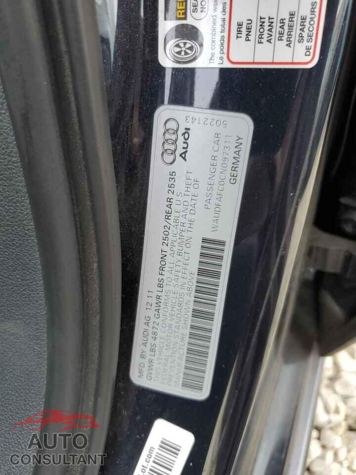 AUDI A6 2012 - WAUDFAFC0CN097311