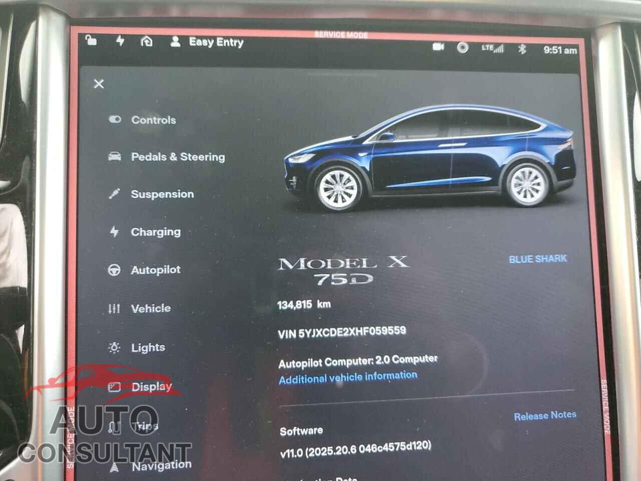 TESLA MODEL X 2017 - 5YJXCDE2XHF059559