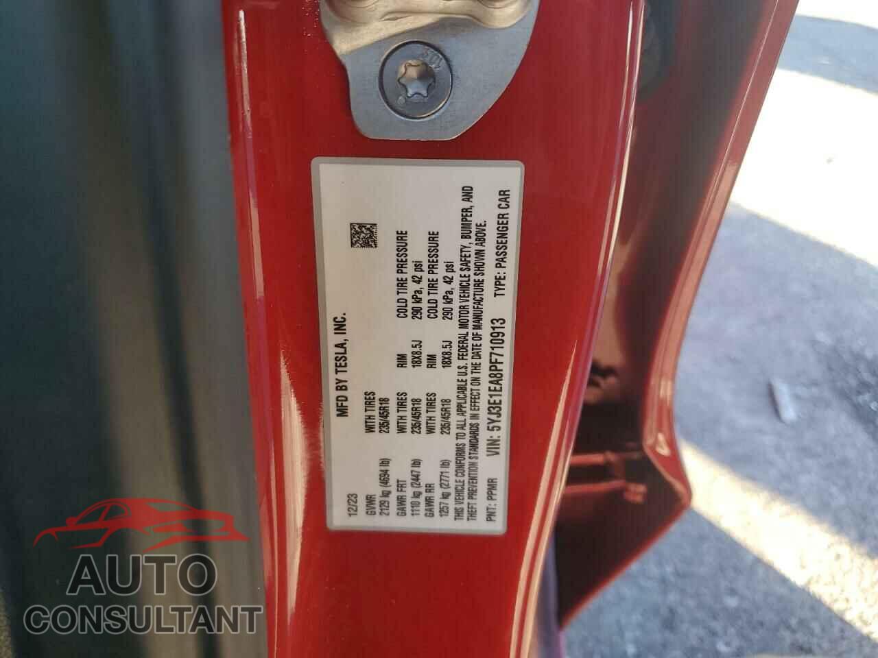 TESLA MODEL 3 2023 - 5YJ3E1EA8PF710913