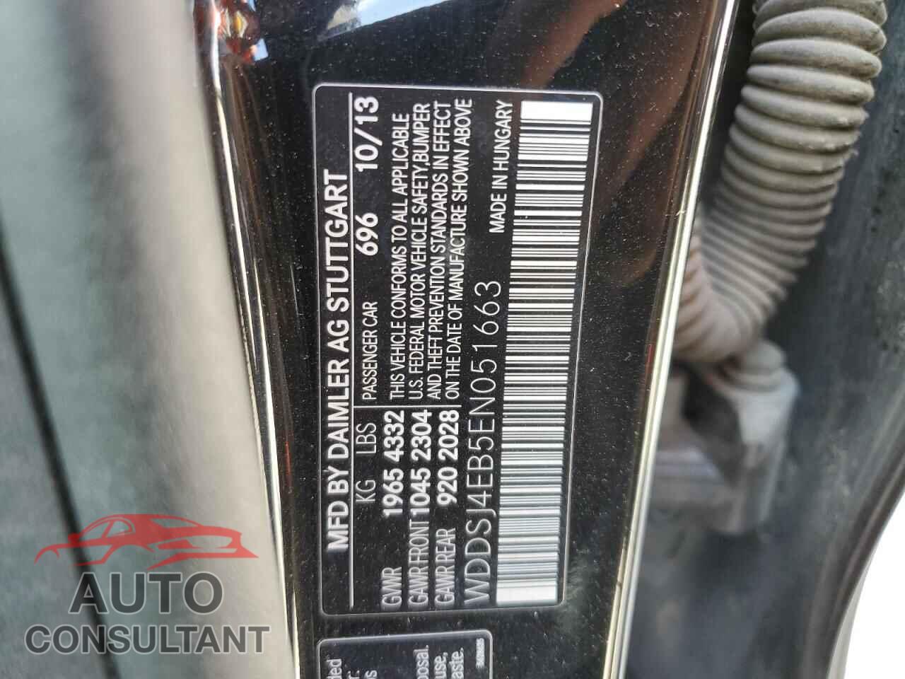 MERCEDES-BENZ CLA-CLASS 2014 - WDDSJ4EB5EN051663