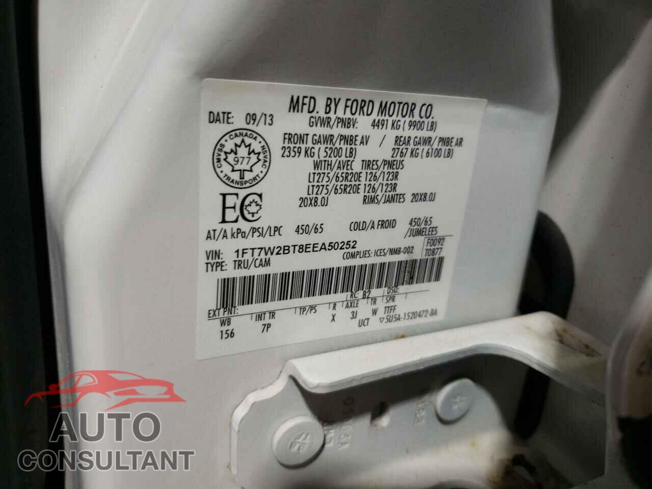 FORD F250 2014 - 1FT7W2BT8EEA50252