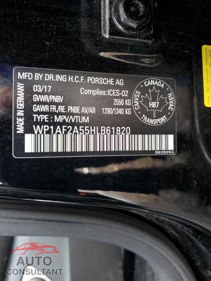 PORSCHE MACAN 2017 - WP1AF2A55HLB61820