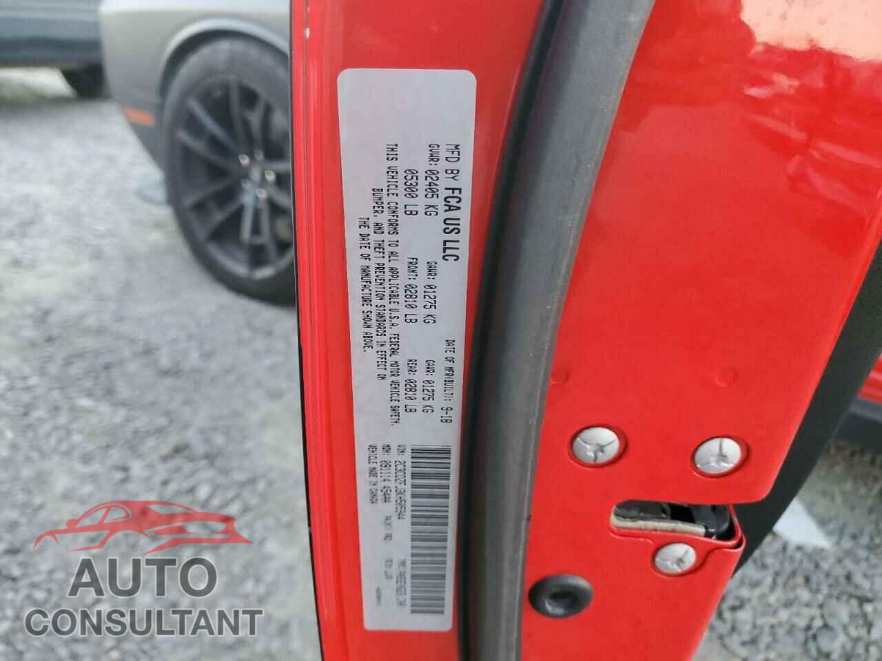 DODGE CHALLENGER 2019 - 2C3CDZFJ3KH505944