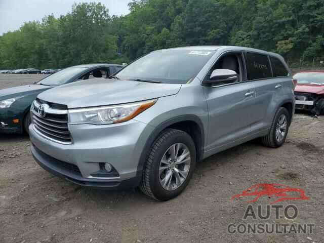TOYOTA HIGHLANDER 2015 - 5TDZKRFH4FS060730