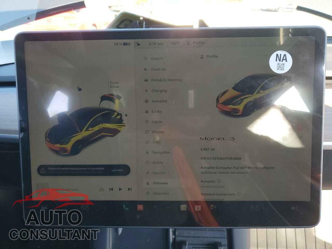 TESLA MODEL 3 2023 - 5YJ3E1EA5PF653859