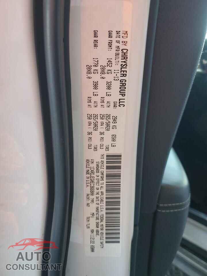 DODGE DURANGO 2014 - 1C4RDJEG0EC366800