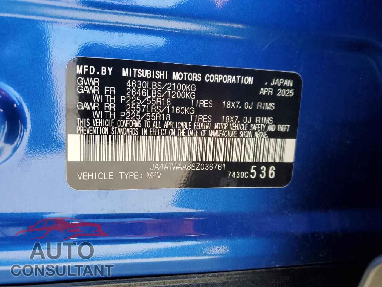 MITSUBISHI ECLIPSE 2025 - JA4ATWAA8SZ036761